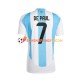 Maillot Domicile Argentine De Paul 7 Copa America 2024 Manches Courtes Homme