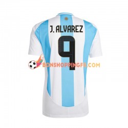 Maillot Domicile Argentine Julian Alvarez 9 Copa America 2024 Manches Courtes Homme