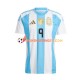 Maillot Domicile Argentine Julian Alvarez 9 Copa America 2024 Manches Courtes Homme