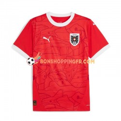 Maillot Domicile Autriche Euro 2024 Rouge Manches Courtes Homme