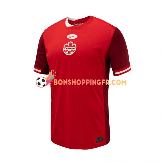 Maillot Domicile Canada Copa America 2024 Rouge Manches Courtes Homme