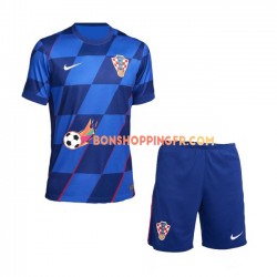 Maillot Extérieur Croatie Euro 2024 Manches Courtes Jeune Enfant(+shorts)