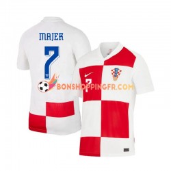Maillot Domicile Croatie Lovro Majer 7 Euro 2024 Manches Courtes Homme