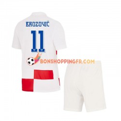 Maillot Domicile Croatie Marcelo Brozovic 11 Euro 2024 Manches Courtes Jeune Enfant(+shorts)