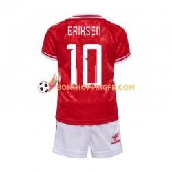 Maillot Domicile Danemark Eriksen 10 Euro 2024 Manches Courtes Jeune Enfant(+shorts)