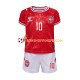 Maillot Domicile Danemark Eriksen 10 Euro 2024 Manches Courtes Jeune Enfant(+shorts)