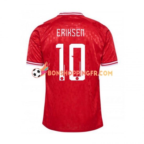 Maillot Domicile Danemark Eriksen 10 Euro 2024 Manches Courtes Homme