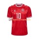 Maillot Domicile Danemark Eriksen 10 Euro 2024 Manches Courtes Homme