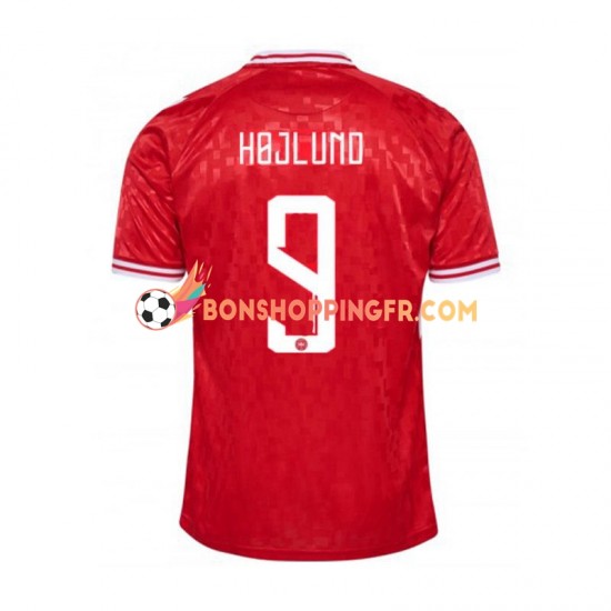 Maillot Domicile Danemark Hojlund 9 Euro 2024 Manches Courtes Homme