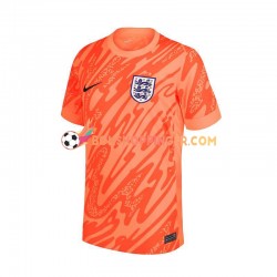 Maillot Domicile Angleterre Gardien Euro 2024 Orange Manches Courtes Homme