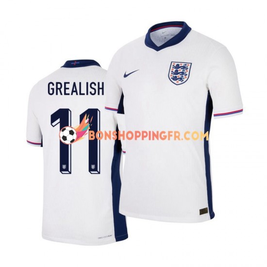 Maillot Domicile Angleterre Jack Grealish 11 Euro 2024 Manches Courtes Homme