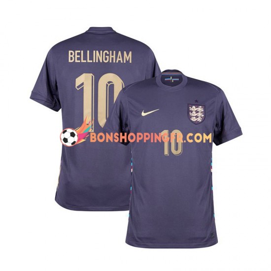 Maillot Extérieur Angleterre Jude Bellingham 10 Euro 2024 Manches Courtes Homme