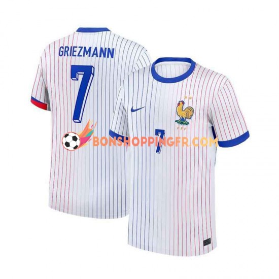 Maillot Extérieur France Antoine Griezmann 7 Euro 2024 Manches Courtes Homme