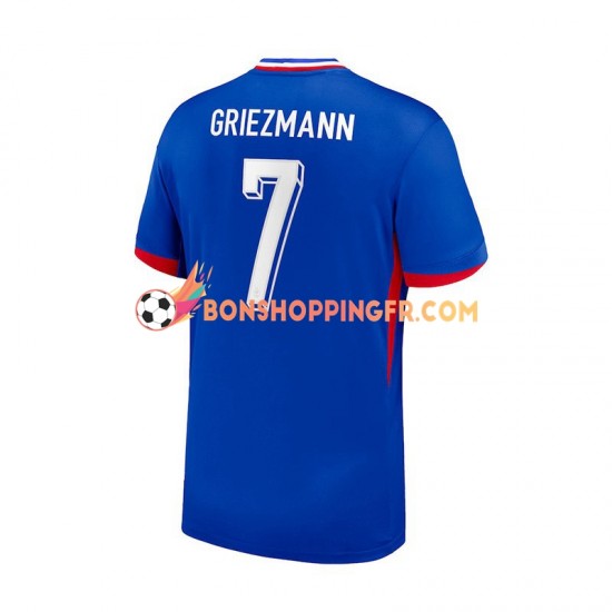 Maillot Domicile France Antoine Griezmann 7 Euro 2024 Bleu Manches Courtes Homme