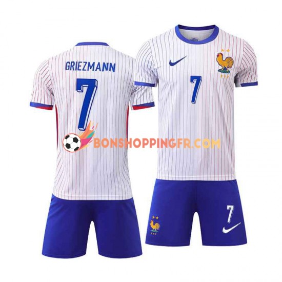 Maillot Extérieur France Antoine Griezmann 7 Euro 2024 Manches Courtes Jeune Enfant(+shorts)