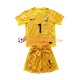 Maillot Domicile France Gardien Hugo Lloris 1 Euro 2024 Jaune Manches Courtes Jeune Enfant(+shorts)