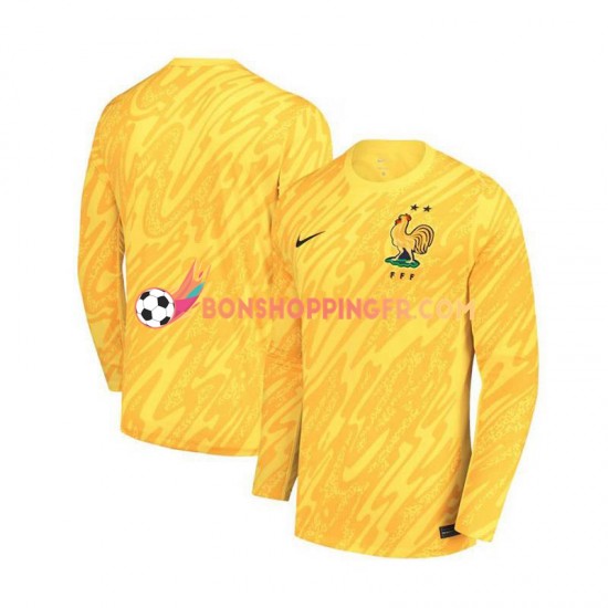 Maillot Domicile France Gardien Euro 2024 Jaune Manches Longues Homme