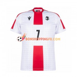 Maillot Domicile Géorgie Kvaratskhelia 7 Euro 2024 Manches Courtes Homme