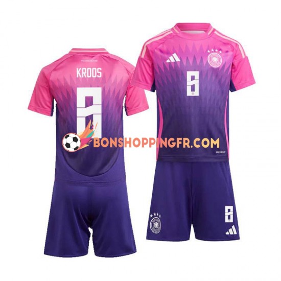 Maillot Extérieur Allemagne Toni Kroos 8 Euro 2024 Manches Courtes Jeune Enfant(+shorts)