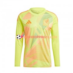 Maillot Extérieur Mexique Gardien Euro 2024 Jaune Manches Longues Homme