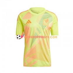 Maillot Extérieur Mexique Gardien Euro 2024 Jaune Manches Courtes Homme