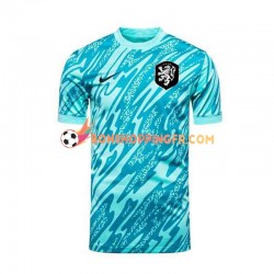 Maillot 3ème Pays-Bas Gardien Euro 2024 Bleu Manches Courtes Homme