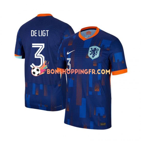 Maillot Extérieur Pays-Bas Matthijs de Ligt 3 Euro 2024 Manches Courtes Homme