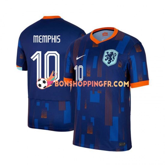 Maillot Extérieur Pays-Bas Memphis Depay 10 Euro 2024 Manches Courtes Homme