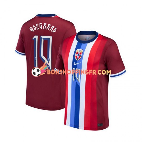 Maillot Domicile Norvège Martin Odegaard 10 2024 Rouge Manches Courtes Homme