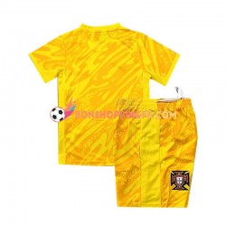 Maillot Domicile Portugal Gardien Euro 2024 Jaune Manches Courtes Jeune Enfant(+shorts)