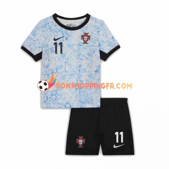 Maillot Extérieur Portugal Joao Felix 11 Euro 2024 Manches Courtes Jeune Enfant(+shorts)