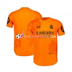 Maillot 3ème Real Madrid Gardien Y3 2023-2024 Orange Manches Courtes Homme Jeune Enfant(+shorts)