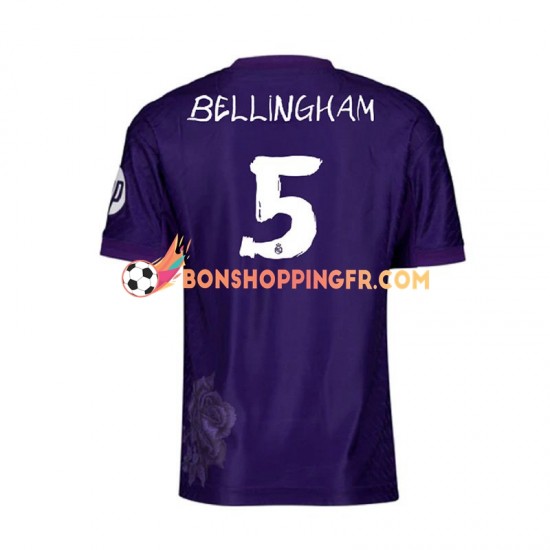 Maillot 4ème Real Madrid Jude Bellingham 5 Y-3 2023-2024 Violet Manches Courtes Homme