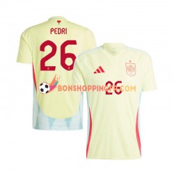 Maillot Extérieur Espagne Pedri 26 Euro 2024 Manches Courtes Homme