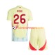 Maillot Extérieur Espagne Pedri 26 Euro 2024 Manches Courtes Jeune Enfant(+shorts)