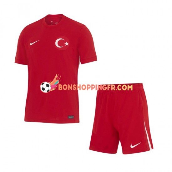 Maillot Extérieur Turquie Euro 2024 Manches Courtes Jeune Enfant(+shorts)