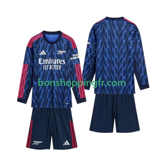 Maillot Extérieur Arsenal 2025-2026 Manches Longues Jeune Enfant(+shorts)