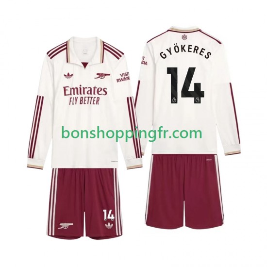Maillot 3ème Arsenal Gyokeres 14 2025-2026 Manches Longues Jeune Enfant(+shorts)