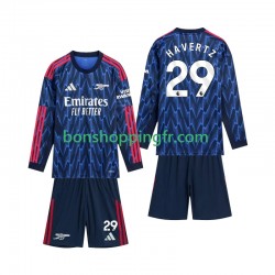 Maillot Extérieur Arsenal Havertz 29 2025-2026 Manches Longues Jeune Enfant(+shorts)