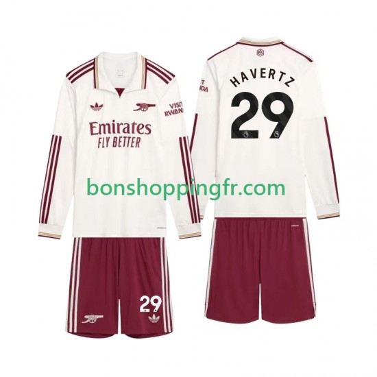 Maillot 3ème Arsenal Havertz 29 2025-2026 Manches Longues Jeune Enfant(+shorts)