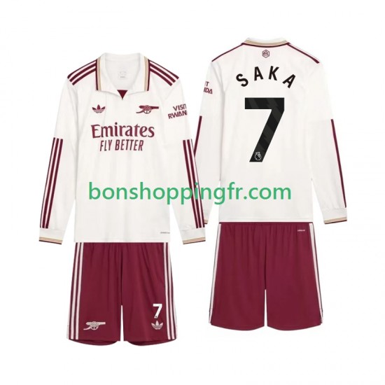 Maillot 3ème Arsenal Saka 7 2025-2026 Manches Longues Jeune Enfant(+shorts)