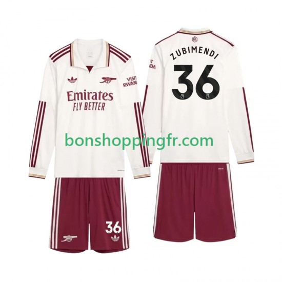 Maillot 3ème Arsenal Zubimendi 36 2025-2026 Manches Longues Jeune Enfant(+shorts)