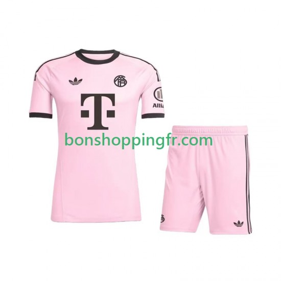 Maillot 3ème Bayern Munich Gardien UCL 2025-2026 Manches Courtes Jeune Enfant(+shorts)