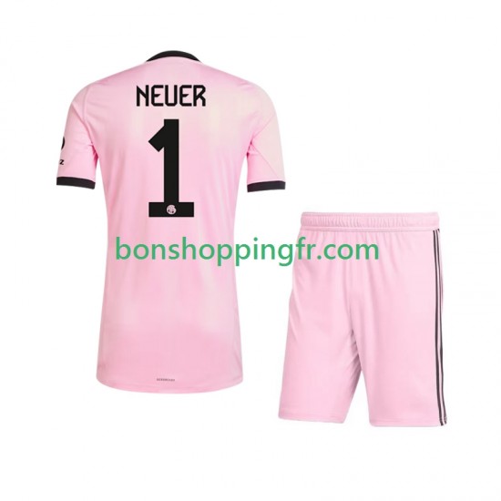 Maillot 3ème Bayern Munich Gardien Manuel Neuer 1 UCL 2025-2026 Manches Courtes Jeune Enfant(+shorts)