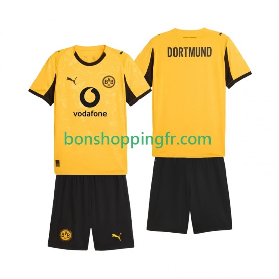 Maillot Domicile Borussia Dortmund Cup 2025-2026 Manches Courtes Jeune Enfant(+shorts)