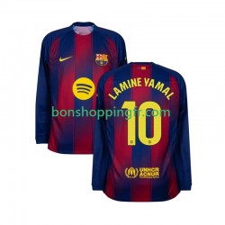 Maillot Domicile FC Barcelone Lamine Yamal 10 2025-2026 Manches Longues Homme