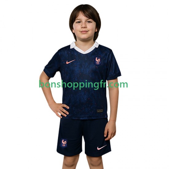 Maillot Domicile France 2025 Manches Courtes Jeune Enfant(+shorts)