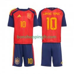 Maillot Domicile Espagne Lamine Yamal 10 World Cup 2026 Manches Courtes Jeune Enfant(+shorts)
