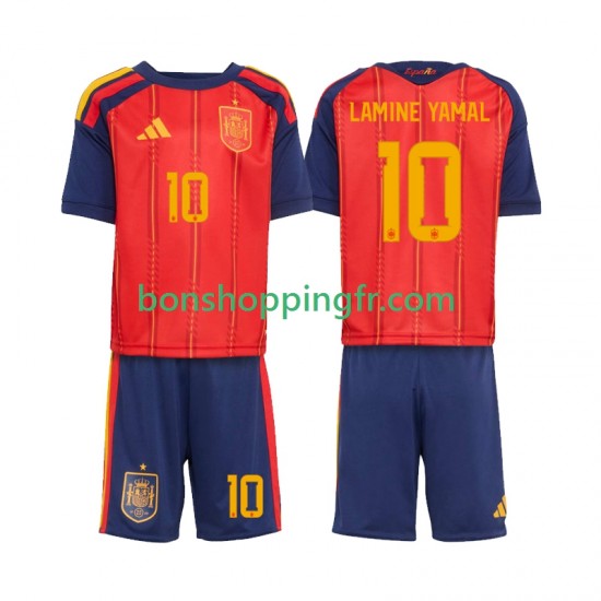 Maillot Domicile Espagne Lamine Yamal 10 World Cup 2026 Manches Courtes Jeune Enfant(+shorts)