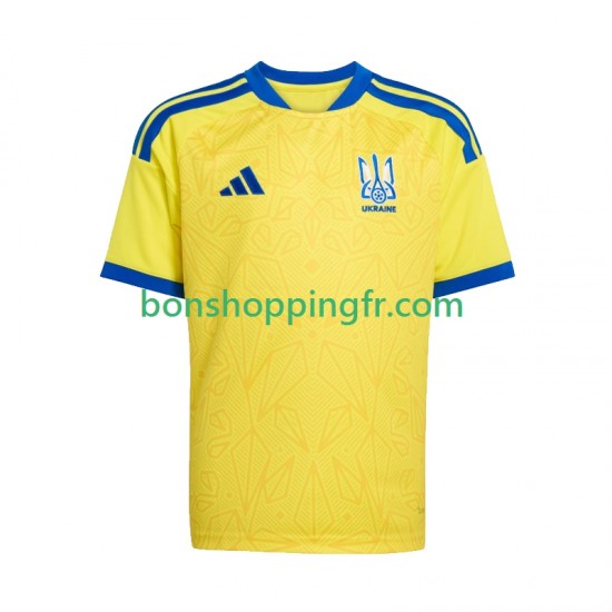 Maillot Domicile Ukraine World Cup 2026 Manches Courtes Jeune Enfant(+shorts)